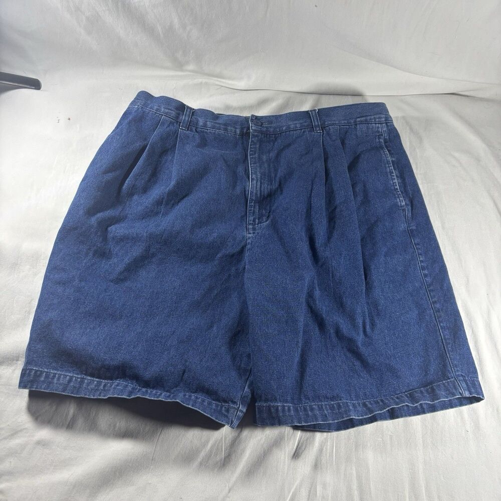 Sun River Clothing Co Denim Shorts Size 40 Blue Pleated 100% Cotton